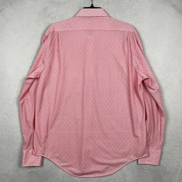 Vintage Westvale Shirt Mens 16.5 Red Geometric Dagger Collar Dicso 70s Western - Picture 3 of 9